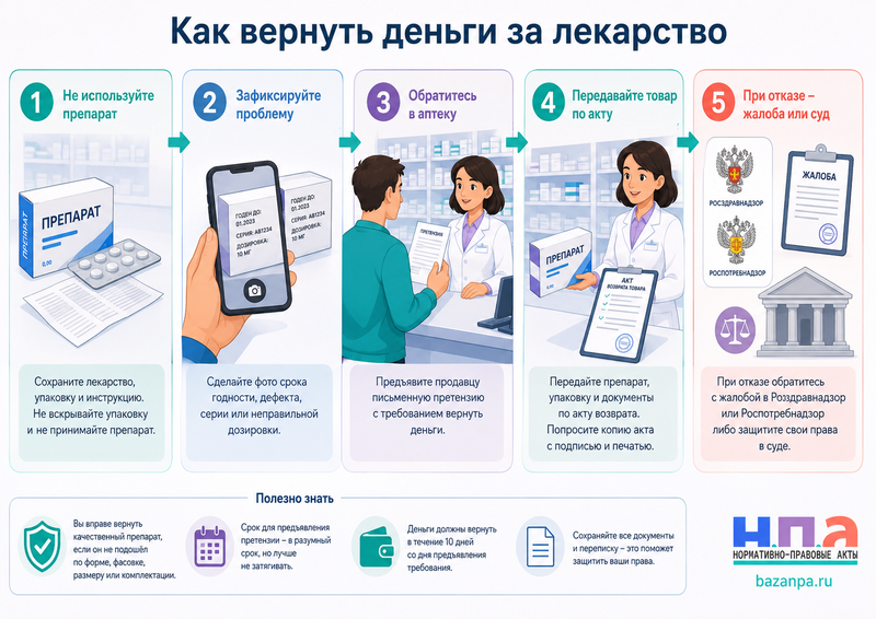 Можно ли вернуть лекарство в аптеку