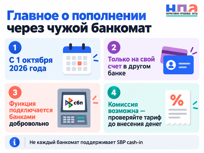 Можно ли внести наличные на свою карту через банкомат другого банка