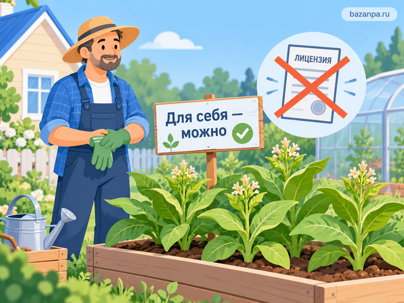 Можно ли выращивать табак на даче для себя и нужна ли лицензия