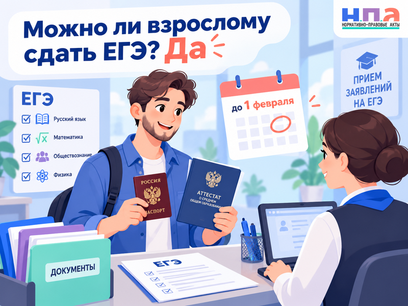 Можно ли взрослому сдать ЕГЭ как выпускнику прошлых лет