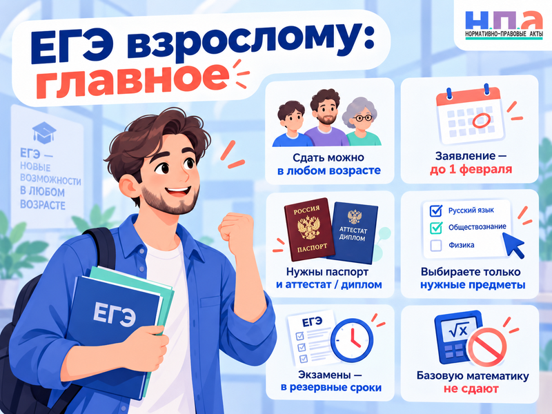 Можно ли взрослому сдать ЕГЭ как выпускнику прошлых лет