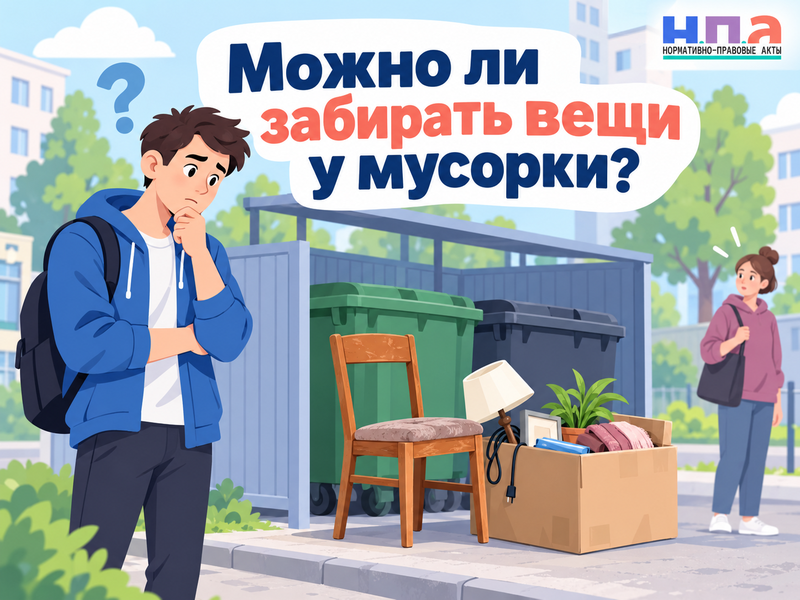 Можно ли забирать вещи у мусорки и когда они становятся вашими