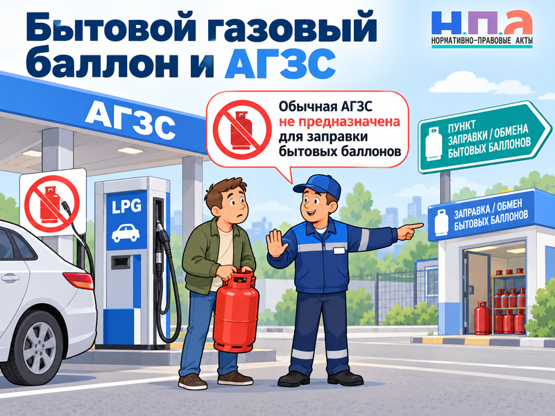 Можно ли заправлять бытовой газовый баллон на АЗС