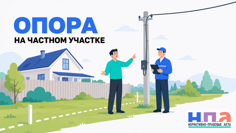На частном участке установили опору или проложили кабель без согласия собственника