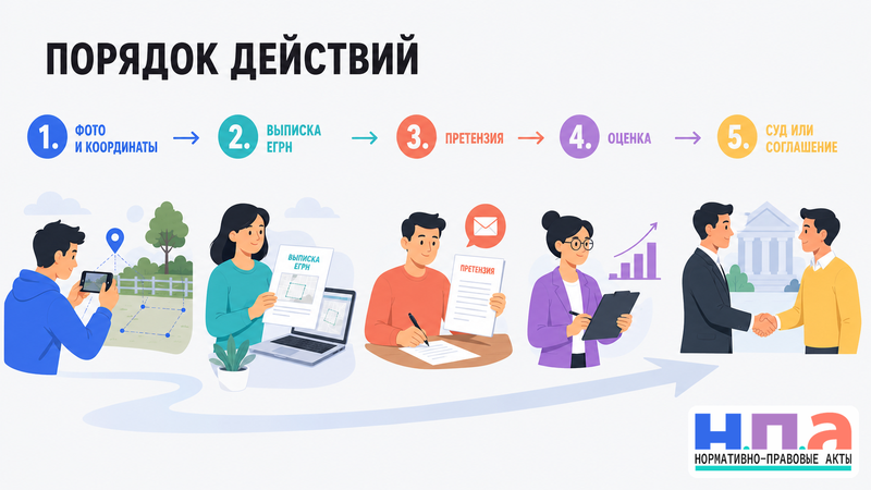 На частном участке установили опору или проложили кабель без согласия собственника