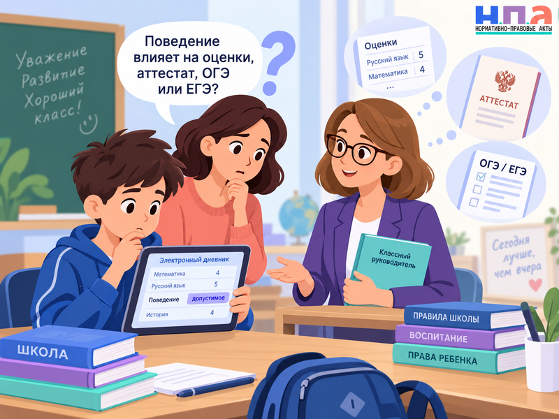 На что влияет оценка за поведение в школе