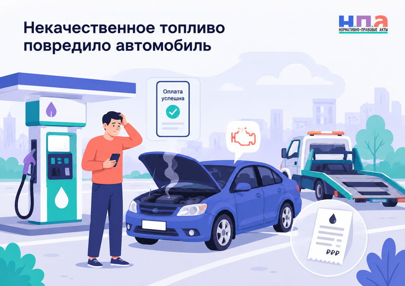 На заправке залили некачественное топливо и повредили автомобиль экспертиза, претензия и возмещение ремонта