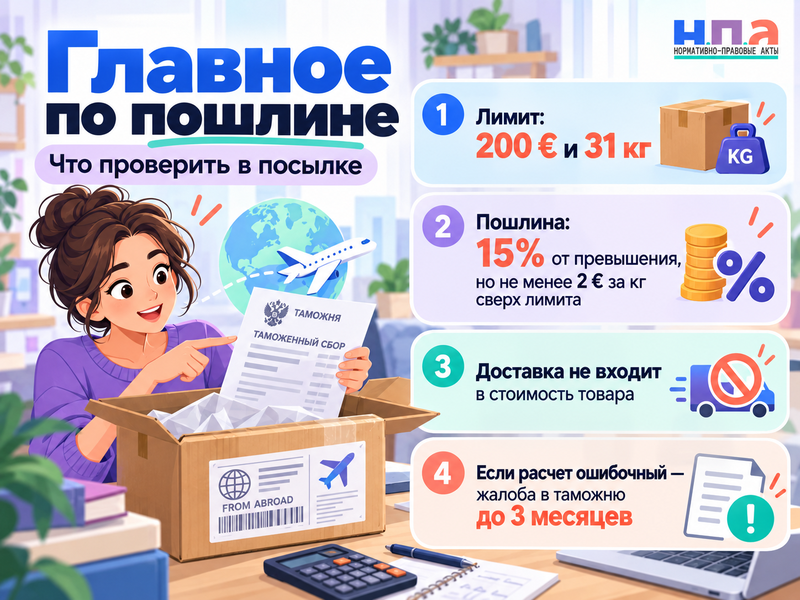 Начислили пошлину за посылку из-за рубежа - как проверить расчет