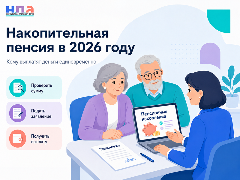 Накопительная пенсия в 2026 году кому выплатят деньги единовременно и как подать заявление