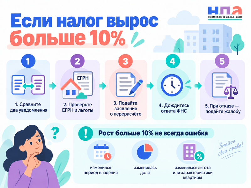 Налог на квартиру вырос больше 10% - законно ли это