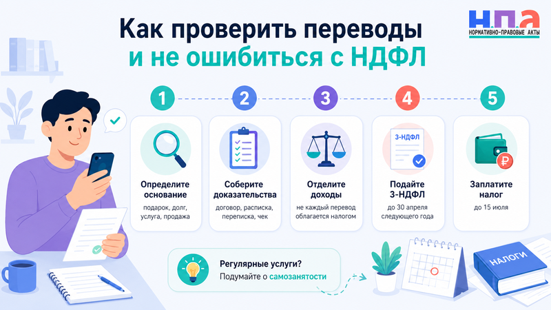 Налог на переводы с карты на карту в 2026 году когда нужно платить НДФЛ