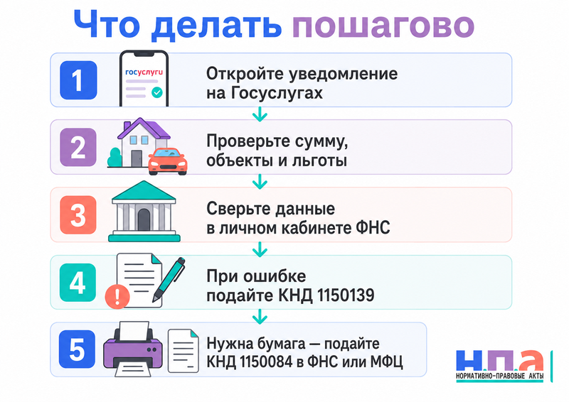 Налоговое уведомление пришло только на Госуслуги в 2026 году где найти начисления, как проверить сумму и получить бумажный документ