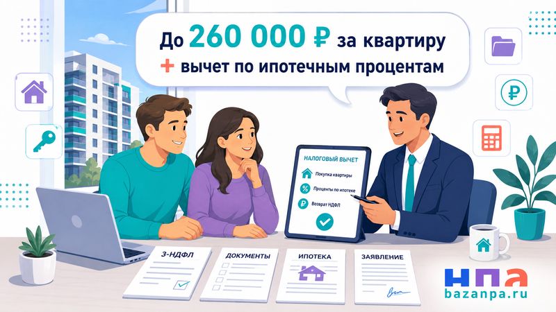 Налоговый вычет при покупке квартиры в 2026 году сколько можно вернуть
