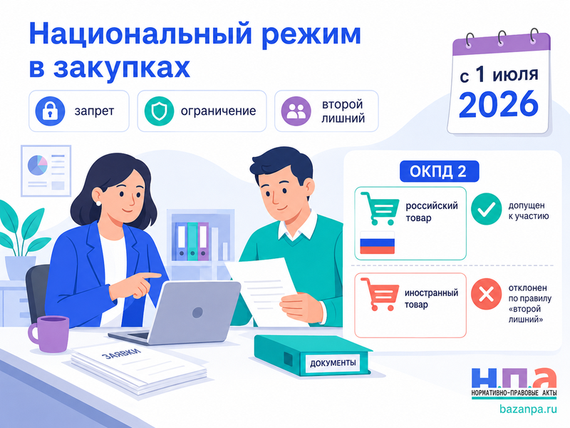 Национальный режим в закупках с 1 июля 2026 года запреты, ограничения и правило «второй лишний»