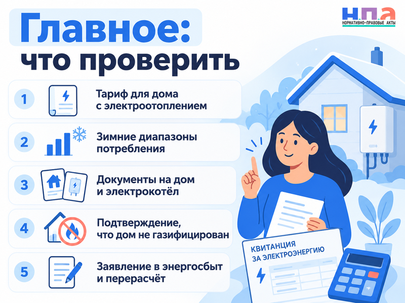 Не учли электроотопление дома - как пересчитать плату за свет