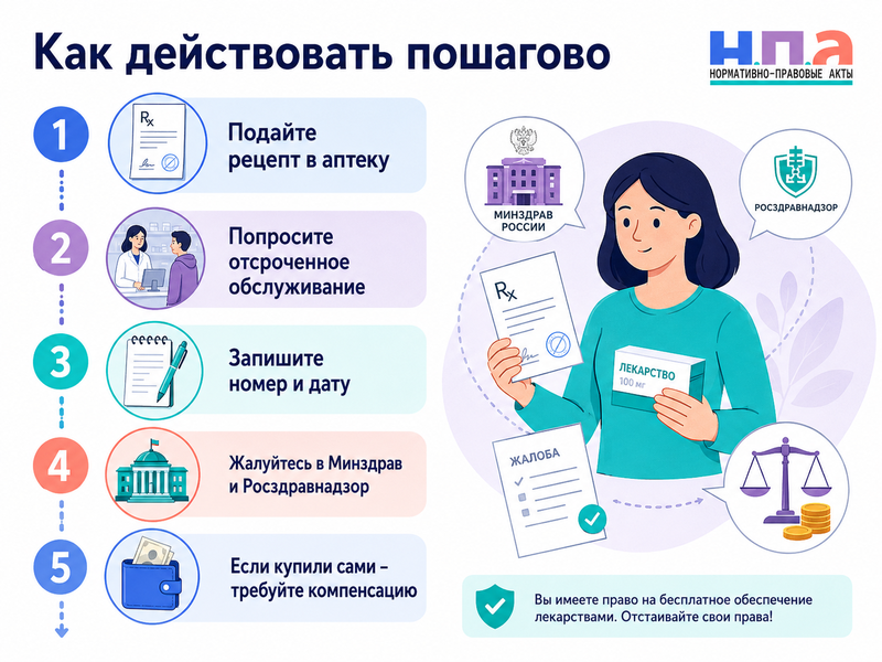 Не выдают льготное лекарство по рецепту куда жаловаться и как получить препарат или компенсацию