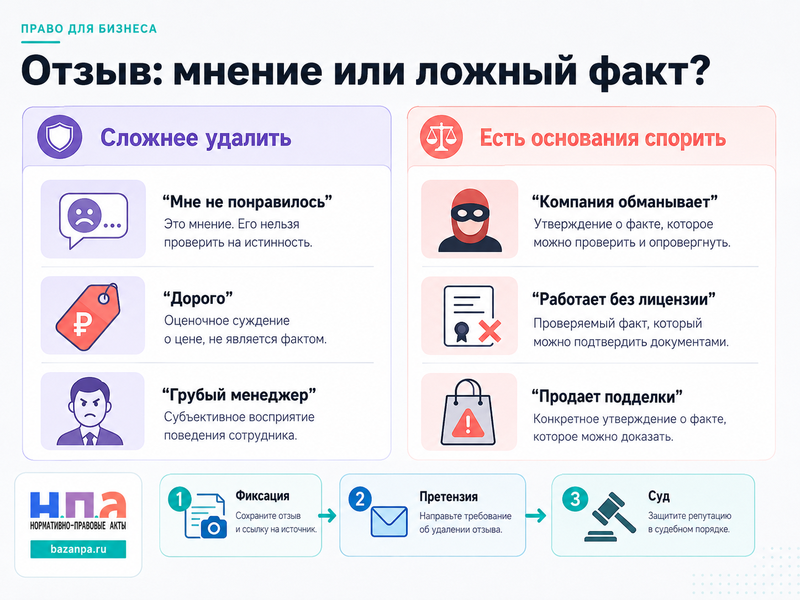 Негативный отзыв о компании в интернете как удалить публикацию и защитить деловую репутацию