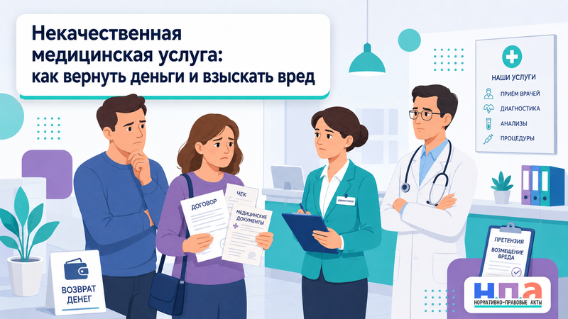 Некачественная медицинская услуга: как вернуть деньги и взыскать вред