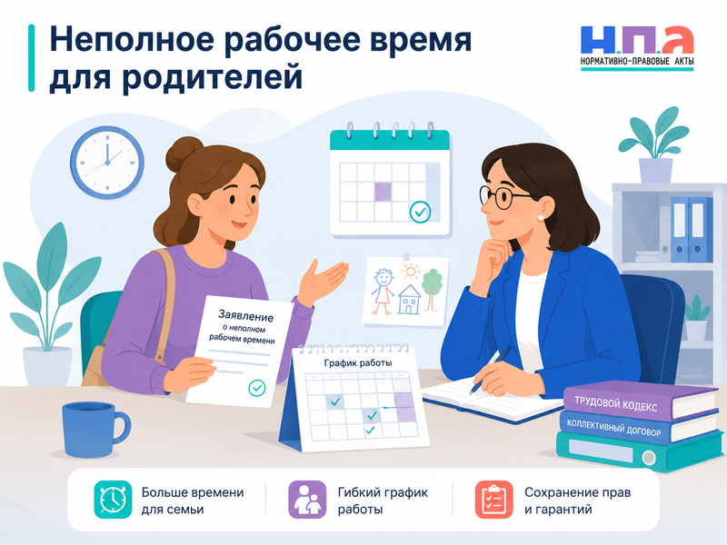 Неполное рабочее время для родителей когда работодатель обязан установить короткий день или неделю