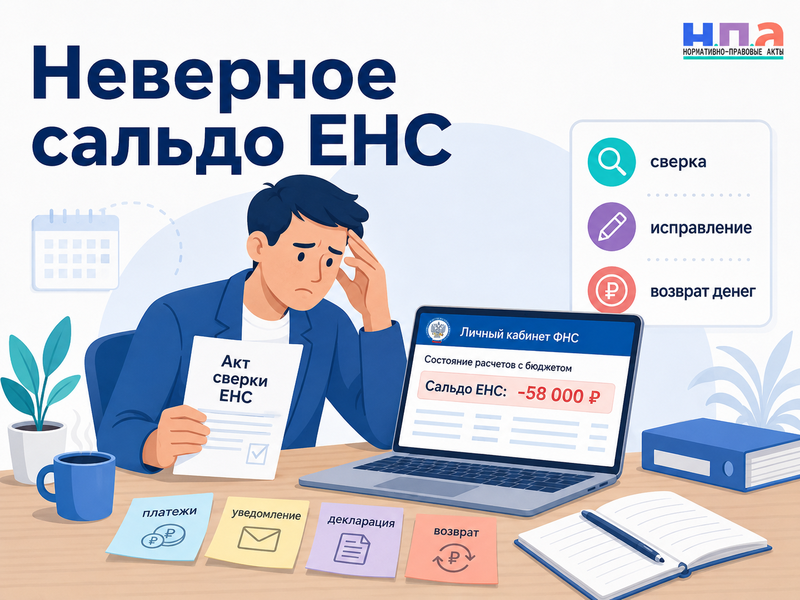 Неверное сальдо ЕНС как провести сверку с ФНС и вернуть ошибочно списанные деньги