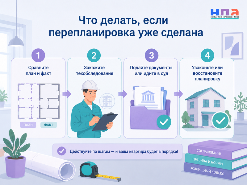 Незаконная перепланировка квартиры штрафы, согласование и продажа