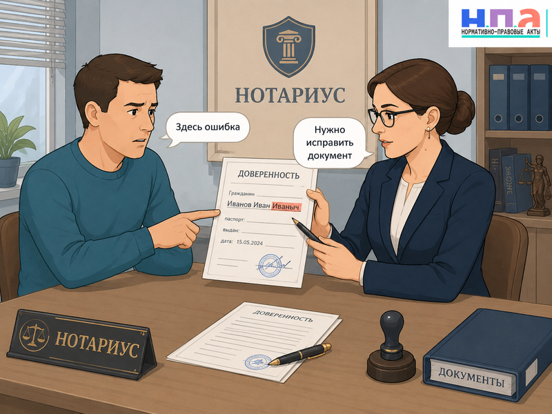 Нотариус допустил ошибку в документе: жалоба, исправление и взыскание ущерба