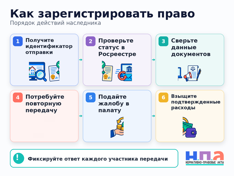 Нотариус выдал свидетельство, но не направил документы в Росреестр