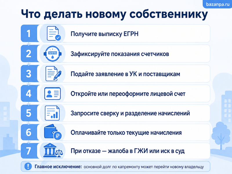 Новому собственнику начисляют старые долги за ЖКХ какие платежи переходят вместе с квартирой