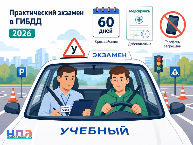 Новые правила экзамена на водительские права в 2026 году