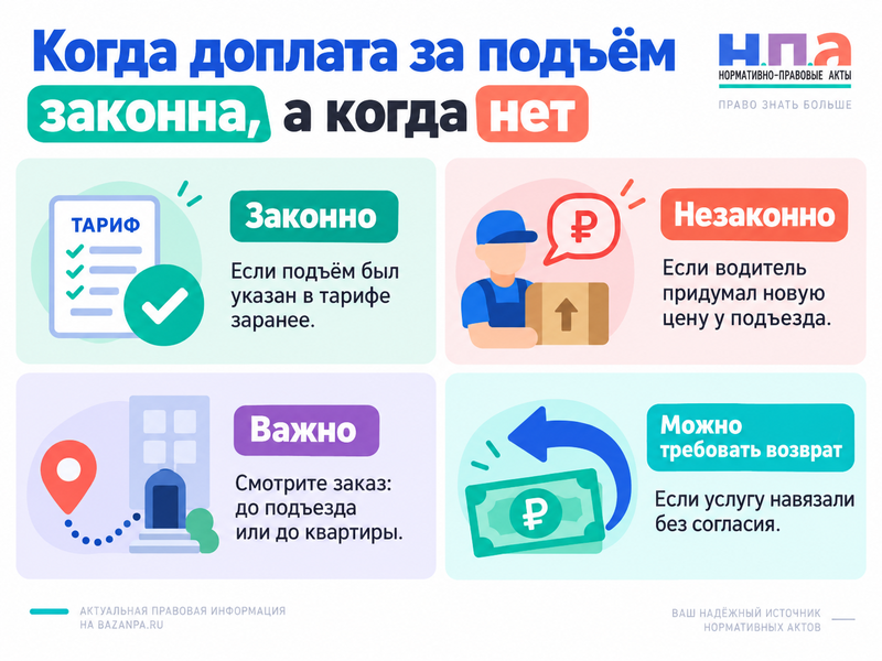 Нужно ли отдельно платить за подъём товара на этаж при доставке