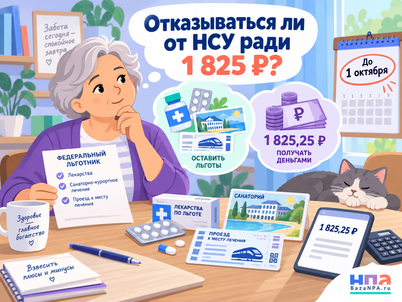 Нужно ли отказываться от лекарств и льгот, чтобы получать 1 825 рублей