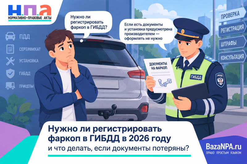 Нужно ли регистрировать фаркоп в ГИБДД и что делать без документов