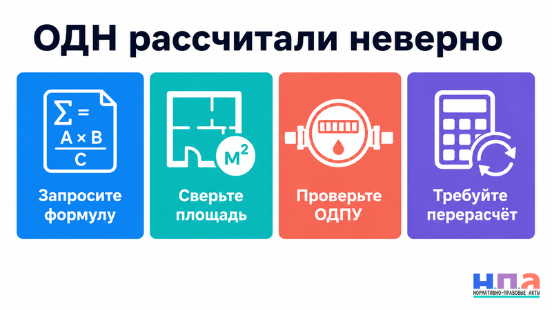 ОДН рассчитали по неверной площади общего имущества многоквартирного дома