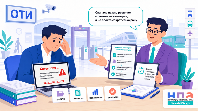 Объекту транспортной инфраструктуры присвоили слишком высокую категорию
