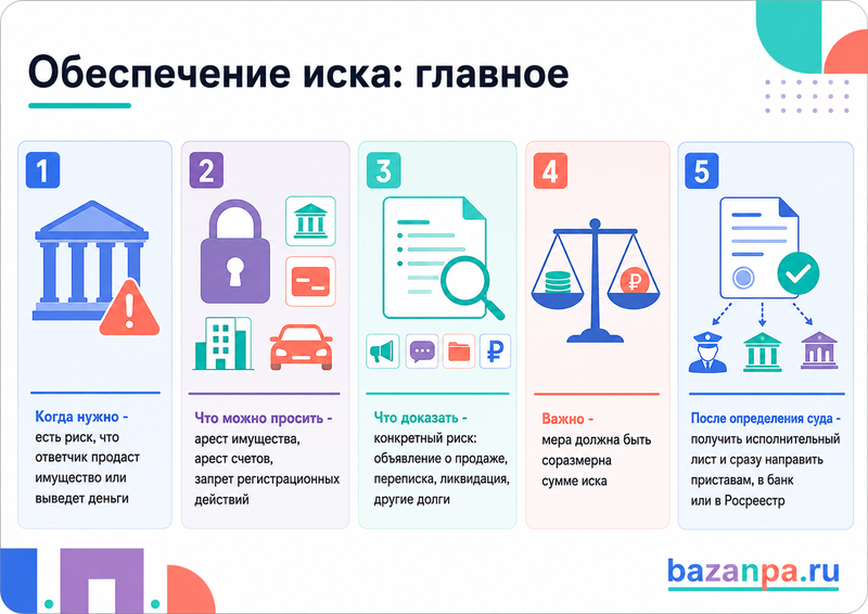 Обеспечение иска как наложить арест на имущество ответчика до решения суда
