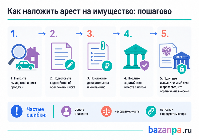 Обеспечение иска как наложить арест на имущество ответчика до решения суда