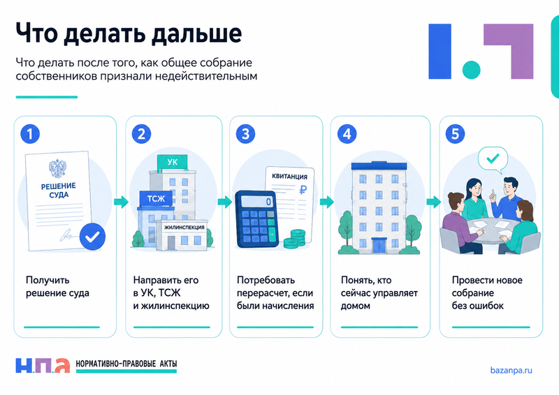 Общее собрание собственников признали недействительным причины и последствия