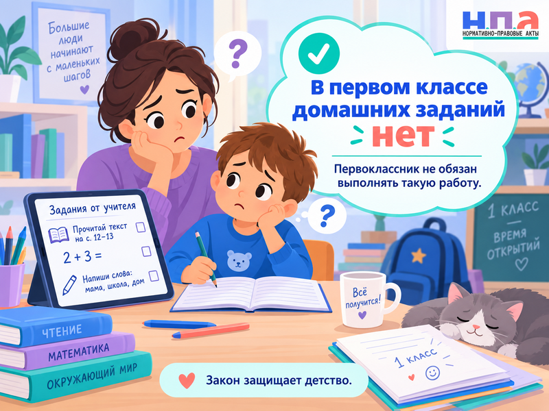 Обязан ли первоклассник выполнять домашнее задание, если его задают