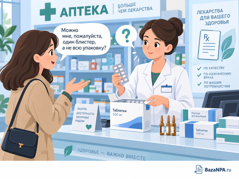 Обязана ли аптека продать один блистер или несколько ампул