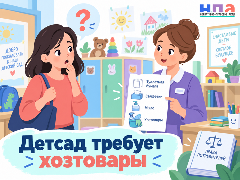 Обязаны ли родители приносить туалетную бумагу и хозтовары в детсад