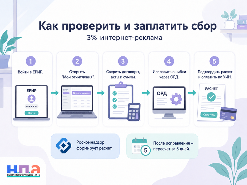 Обязательные отчисления 3% за интернет-рекламу в 2026 году кто платит сбор и как проверить расчет Роскомнадзора