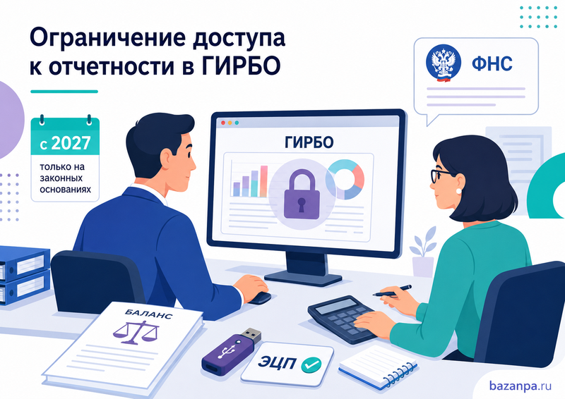 Ограничение доступа к бухгалтерской отчетности в ГИРБО с 2027 года основания, заявление и возобновление доступа
