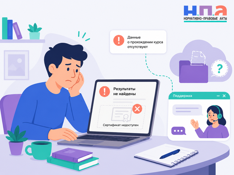 Онлайн-платформа потеряла результаты курса или экзамена как подтвердить обучение, получить документ или вернуть деньги