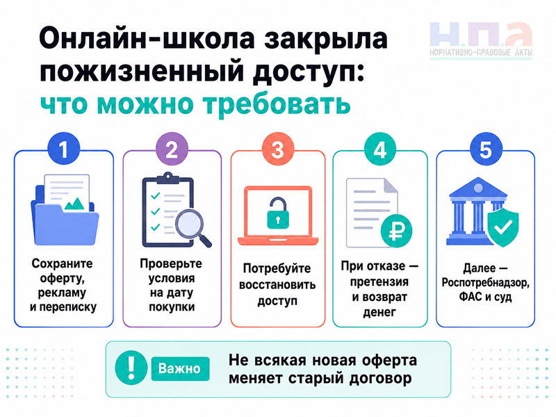 Онлайн-школа закрыла пожизненный доступ к курсу как восстановить материалы или вернуть деньги