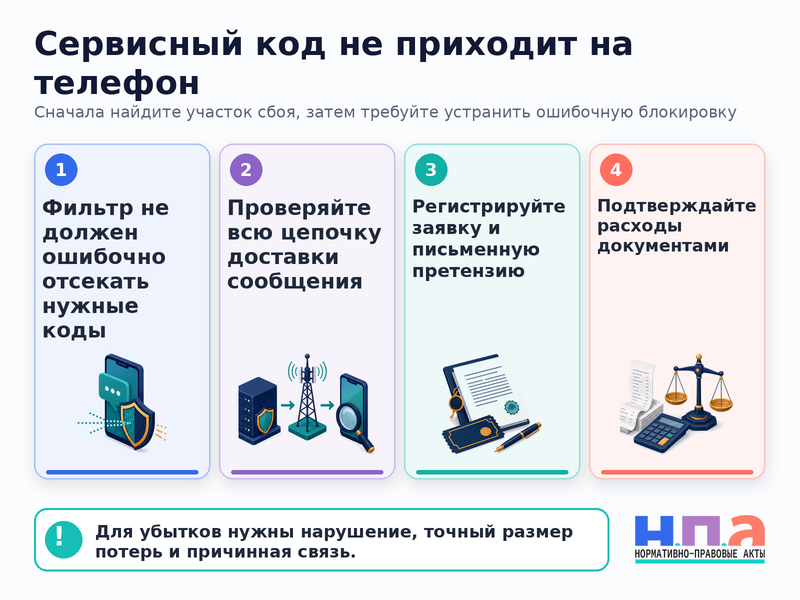 Оператор связи блокирует SMS с кодами банка, Госуслуг или других сервисов