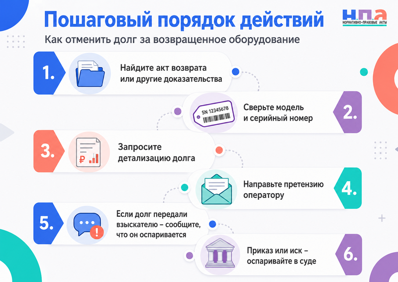 Оператор связи требует оплатить роутер, приставку или модем, которые абонент уже вернул