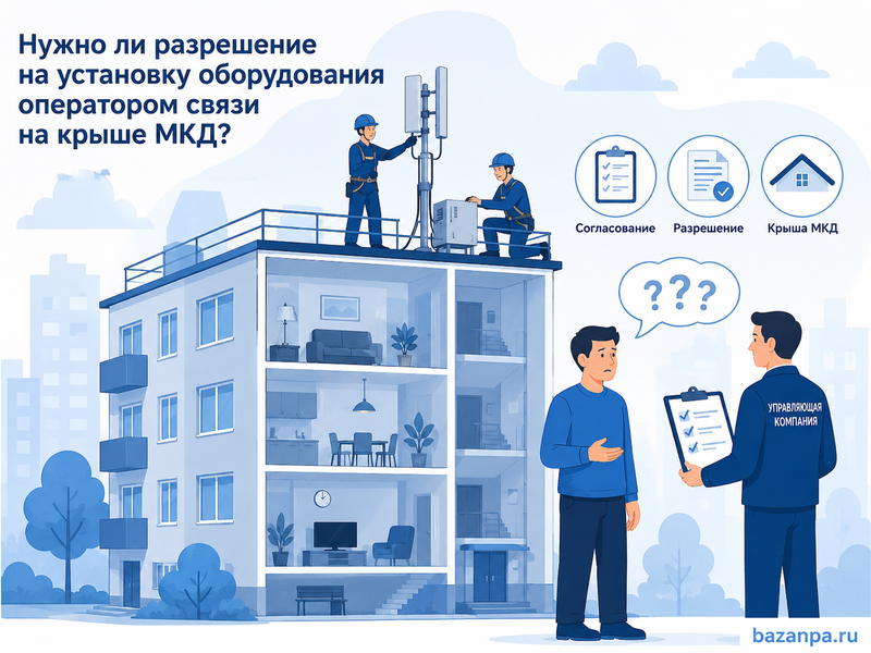Оператор связи установил антенну или оборудование на крыше дома требуется ли решение собственников и кто получает плату