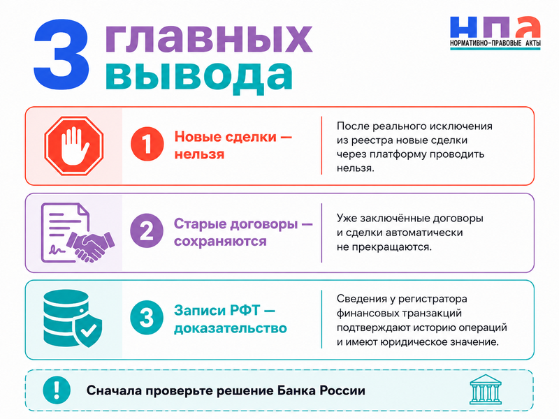 Оператора финансовой платформы исключили из реестра