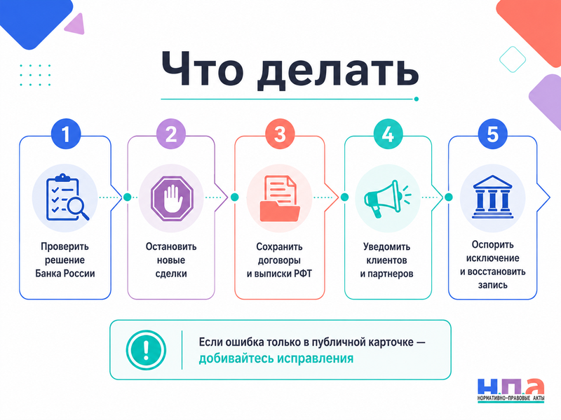 Оператора финансовой платформы исключили из реестра