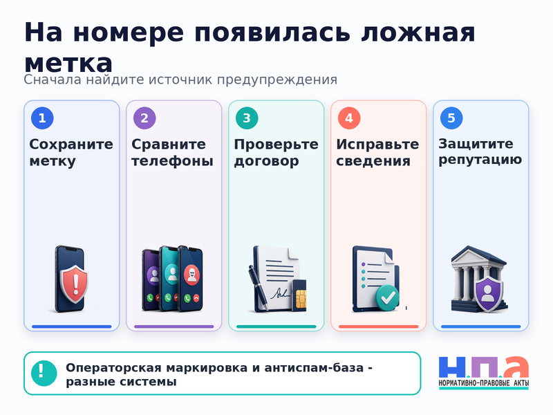Определитель номера пометил телефон компании как спам или мошеннический